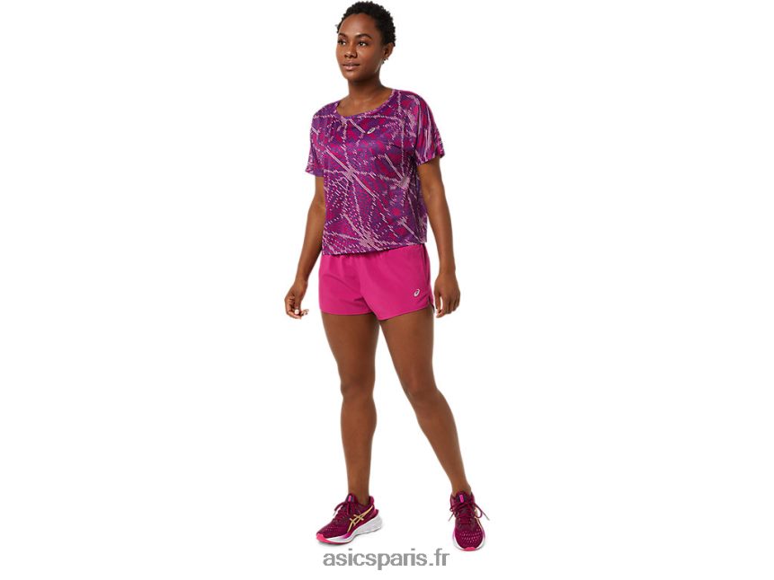 femmes Asics haut à manches courtes sakura BXL8B23329 yo zakura aop