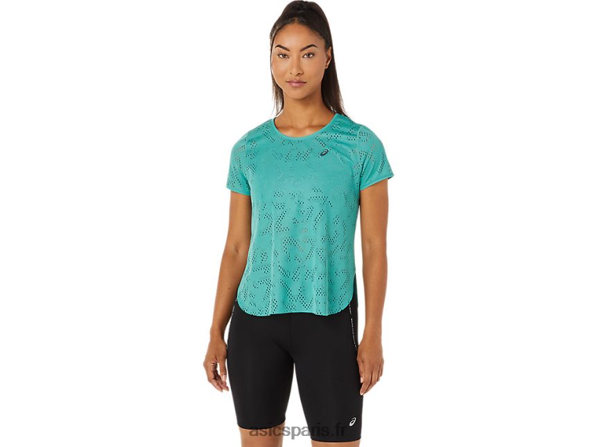 femmes Asics haut à manches courtes ventilé actibreeze BXL8B23255 sage