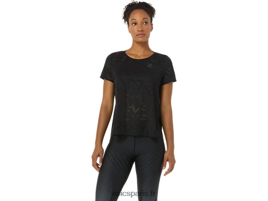 femmes Asics haut à manches courtes ventilé actibreeze BXL8B23488 performance noir