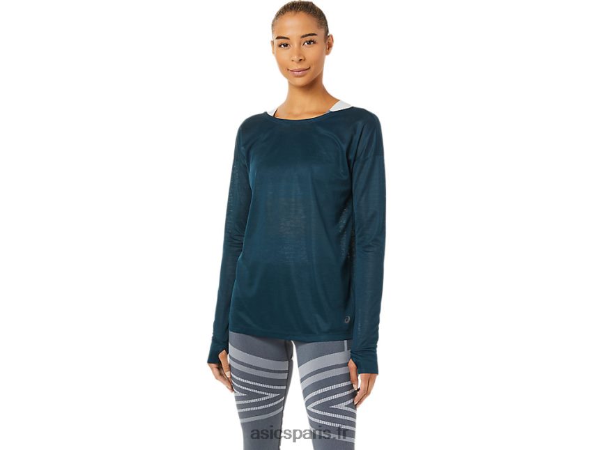 femmes Asics haut à manches longues et dos ouvert BXL8B23378 bleu français