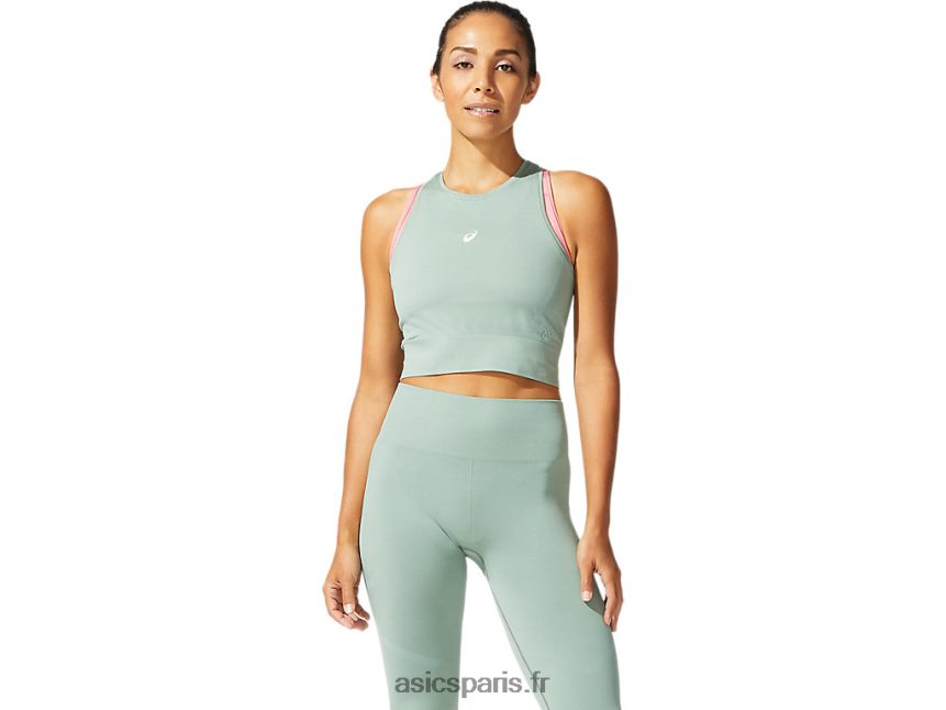 femmes Asics haut sans couture BXL8B23974 gris ardoise