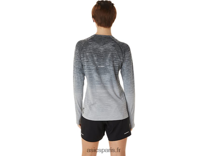 femmes Asics haut sans couture à manches longues BXL8B22988 gris porteur/gris glacier