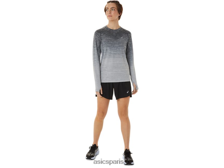 femmes Asics haut sans couture à manches longues BXL8B22988 gris porteur/gris glacier