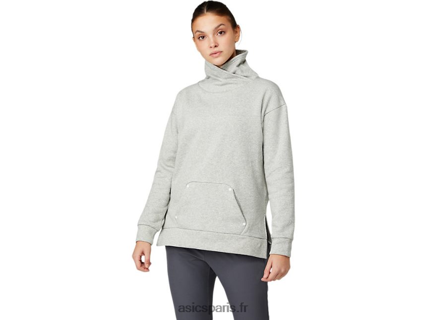 femmes Asics haut technique thermique BXL8B23639 gris piémont chiné