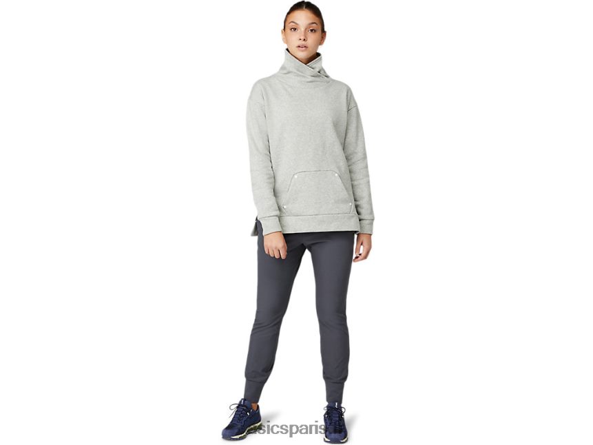 femmes Asics haut technique thermique BXL8B23639 gris piémont chiné