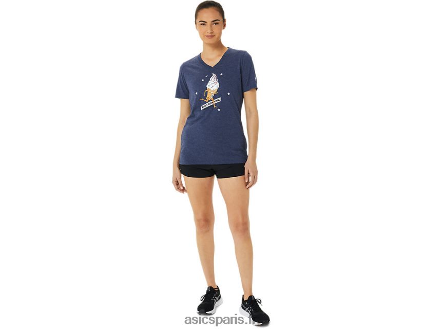 femmes Asics la crème glacée arrive à chaud à manches courtes BXL8B23194 bruyère caban