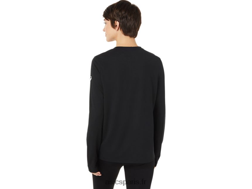 femmes Asics lam ready-set ii manches longues BXL8B23643 performance noir