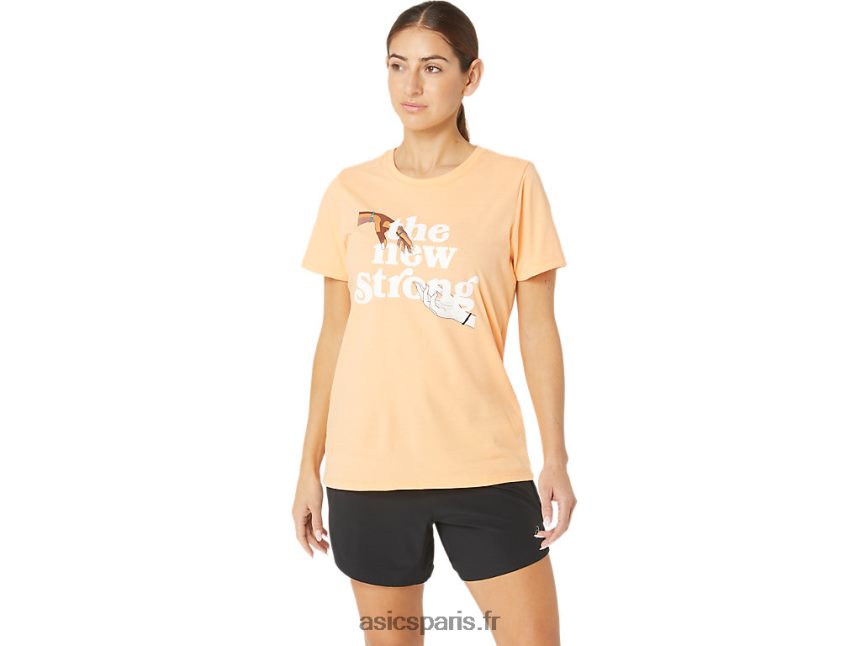 femmes Asics le nouveau t-shirt Strong Run BXL8B22232 dune d'été