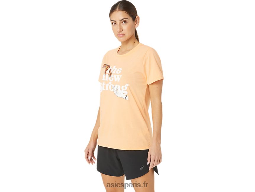 femmes Asics le nouveau t-shirt Strong Run BXL8B22232 dune d\'été