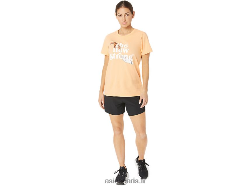 femmes Asics le nouveau t-shirt Strong Run BXL8B22232 dune d\'été