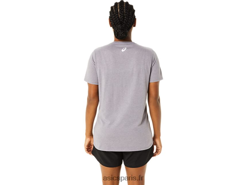femmes Asics manches courtes fleur de cerisier BXL8B23644 gris lavande chiné