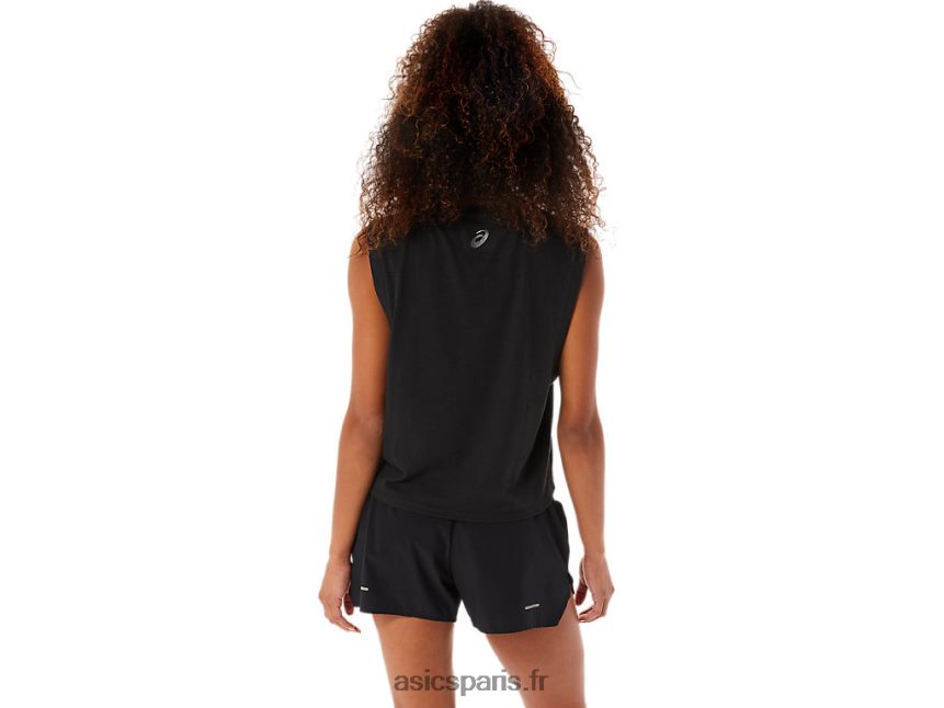 femmes Asics muscle crop imprimé sur toute la surface BXL8B23145 performance noir