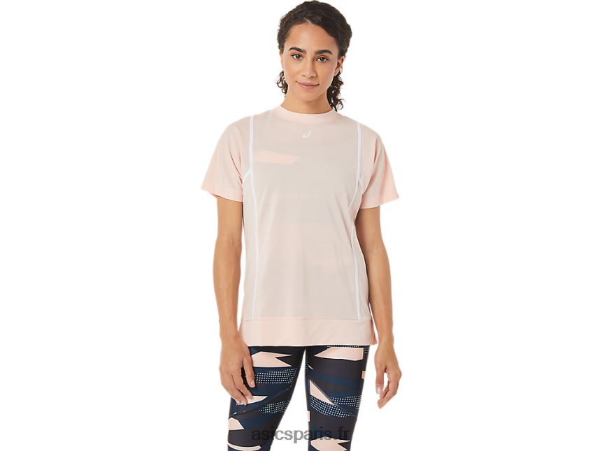 femmes Asics nouveau haut à manches courtes strong 92 BXL8B23281 brise/blanc brillant