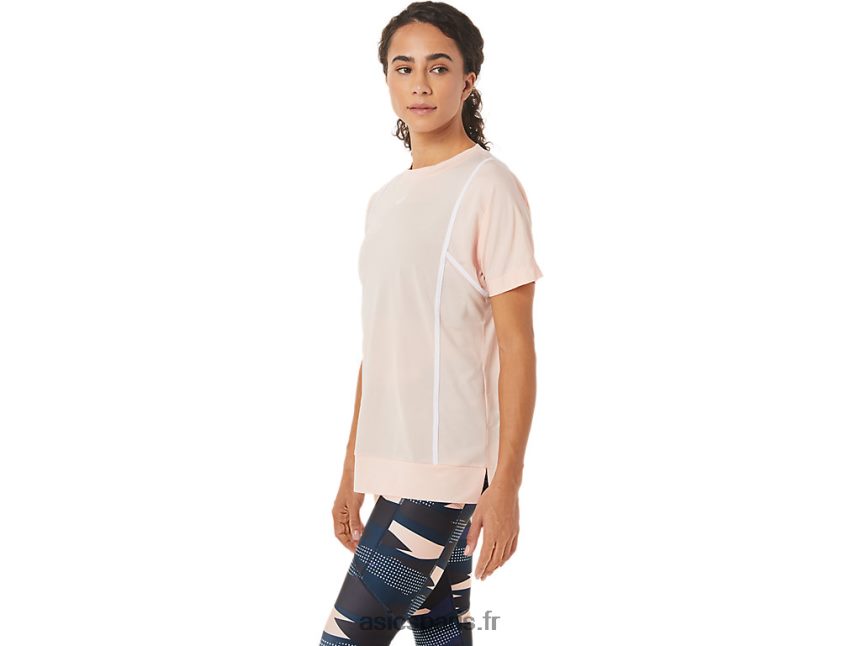 femmes Asics nouveau haut à manches courtes strong 92 BXL8B23281 brise/blanc brillant