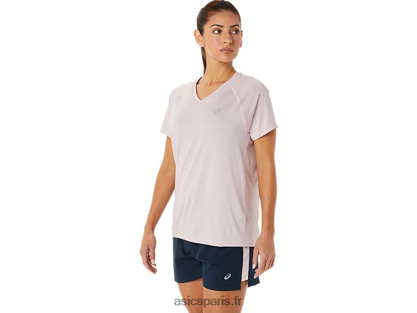 femmes Asics prêt-à-poser lyte v-cou BXL8B23264 bruyère à peine rose