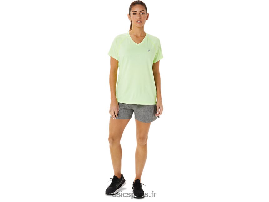 femmes Asics prêt-à-poser lyte v-cou BXL8B23396 illuminer la bruyère jaune