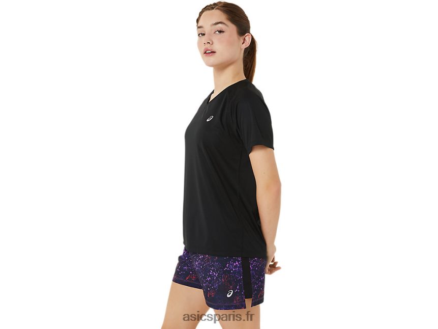 femmes Asics prêt-à-poser lyte v-cou BXL8B23498 performance noir