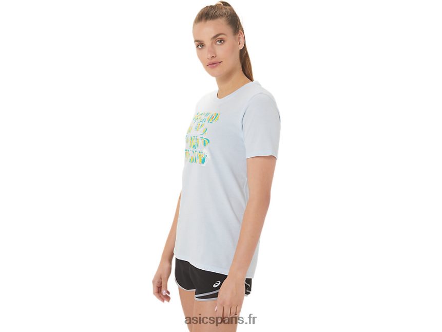 femmes Asics équipage de slogan d\'hibiscus BXL8B23063 ciel doux