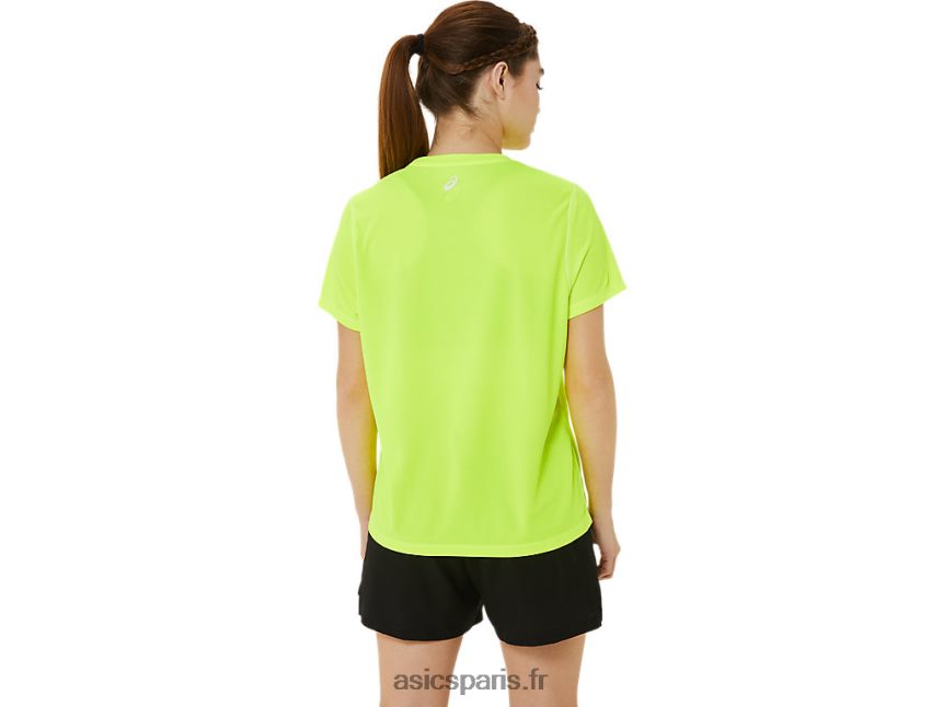 femmes Asics ready-set ii manche courte wch BXL8B23220 jaune de sécurité
