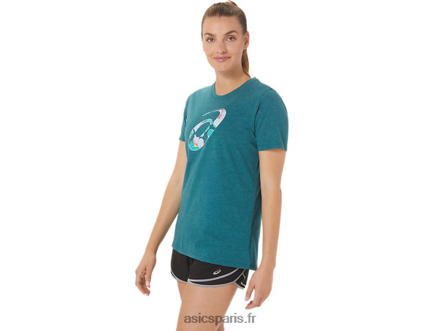 femmes Asics spirale d\'hibiscus un équipage BXL8B22769 velours pin bruyère