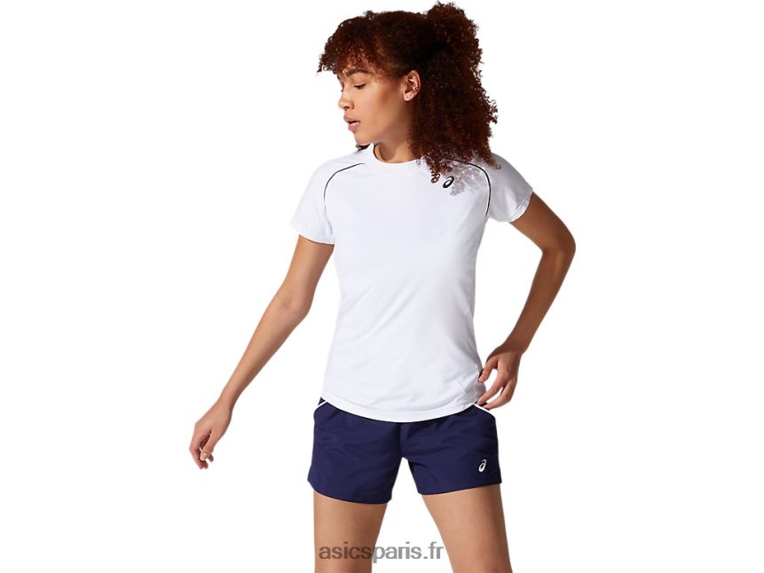 femmes Asics té de tuyauterie BXL8B23880 blanc brillant