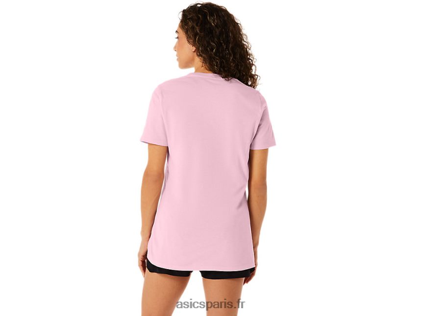 femmes Asics t-shirt à col en v est 1977 à manches courtes BXL8B22275 sel rose