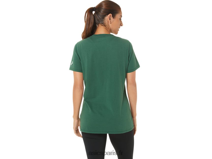 femmes Asics t-shirt à col en v est 1977 à manches courtes BXL8B22726 bruyère vert chasseur