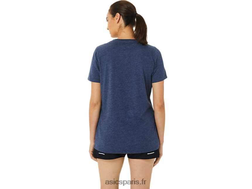 femmes Asics t-shirt à col en v est 1977 à manches courtes BXL8B23202 bruyère caban