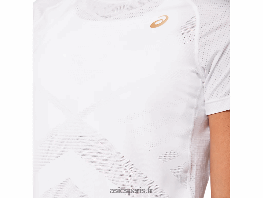 femmes Asics t-shirt de tennis à manches courtes BXL8B24194 blanc brillant