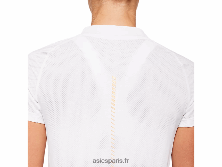 femmes Asics t-shirt de tennis à manches courtes BXL8B24194 blanc brillant