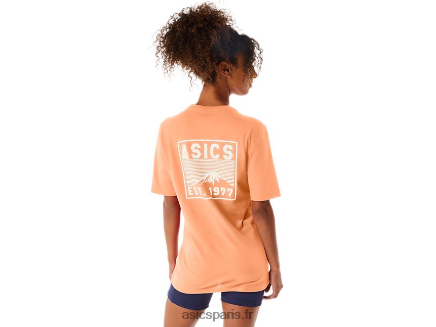 femmes Asics t-shirt fuji 1977 BXL8B2175 dune d\'été