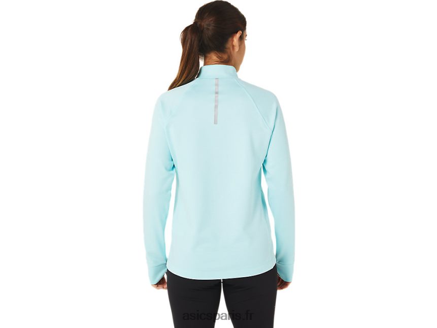 femmes Asics thermopolis 1/4 zip BXL8B23039 bruyère bleu clair