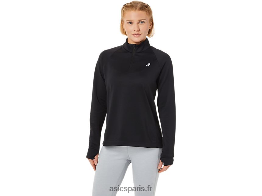 femmes Asics thermopolis 1/4 zip BXL8B23636 performance noir