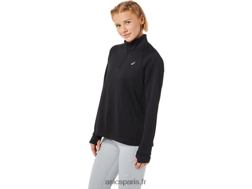 femmes Asics thermopolis 1/4 zip BXL8B23636 performance noir