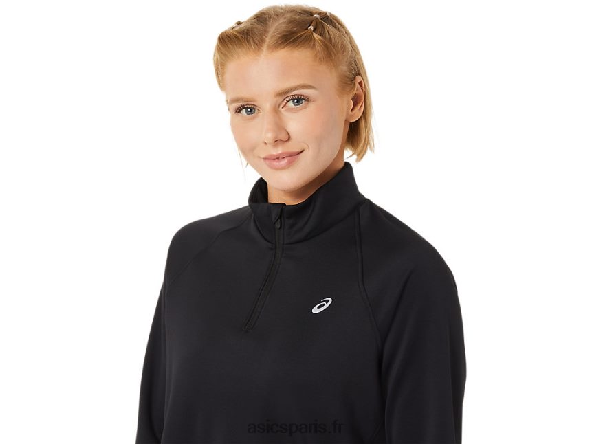 femmes Asics thermopolis 1/4 zip BXL8B23636 performance noir