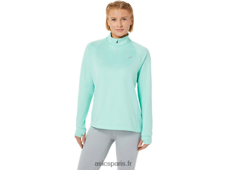 femmes Asics thermopolis 1/4 zip BXL8B23637 bruyère de glace fraîche