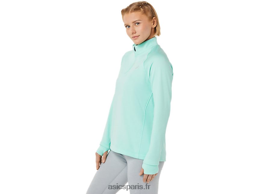 femmes Asics thermopolis 1/4 zip BXL8B23637 bruyère de glace fraîche