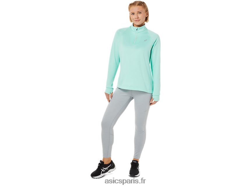 femmes Asics thermopolis 1/4 zip BXL8B23637 bruyère de glace fraîche
