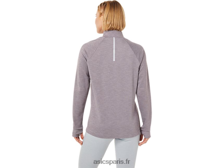 femmes Asics thermopolis 1/4 zip BXL8B23647 bruyère mars profonde