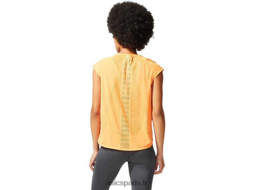 femmes Asics top court ventilé sf BXL8B23937 pêche au soleil