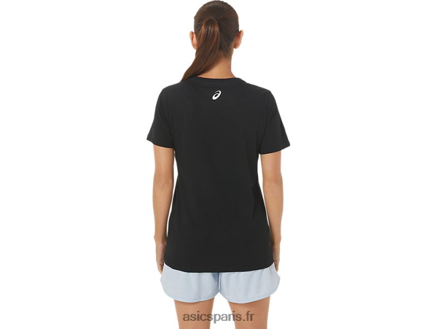 femmes Asics w orc lumineux petit logo ss crew BXL8B22732 performance noir