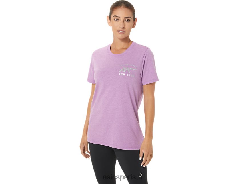 femmes Asics w orc lumineux petit logo ss crew BXL8B22734 bruyère orchidée
