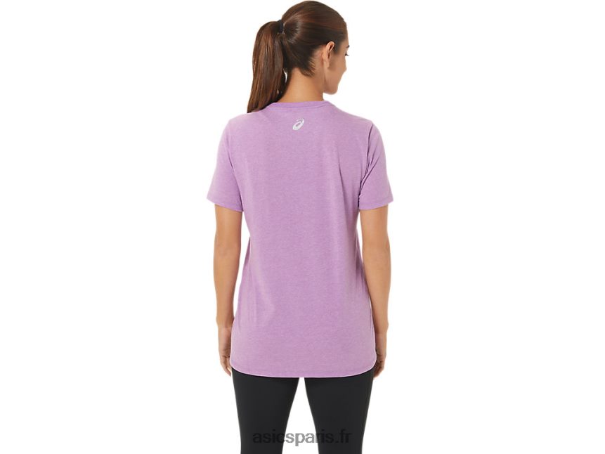 femmes Asics w orc lumineux petit logo ss crew BXL8B22734 bruyère orchidée