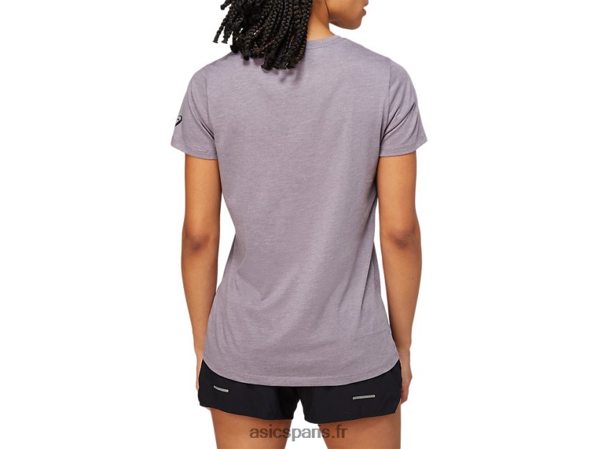 femmes Asics xg manches courtes col v BXL8B24156 lavande/gris