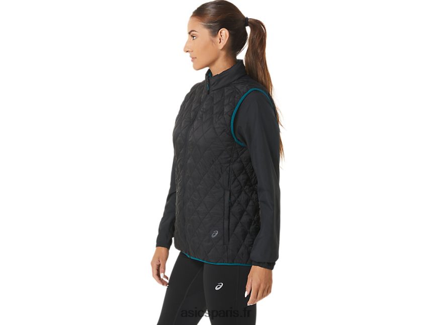 femmes Asics gilet isolé inversé BXL8B22750 performance noir/pin velours