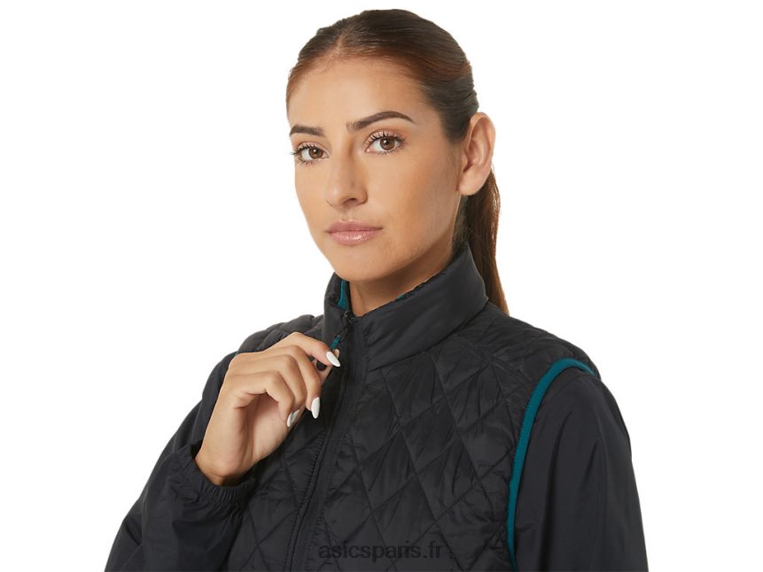 femmes Asics gilet isolé inversé BXL8B22750 performance noir/pin velours