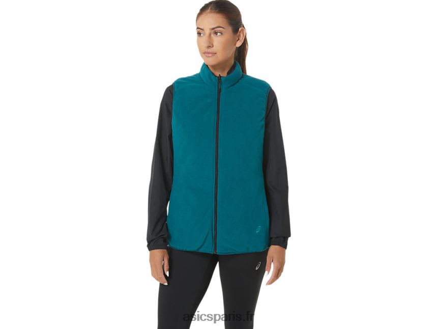 femmes Asics gilet isolé inversé BXL8B22750 performance noir/pin velours