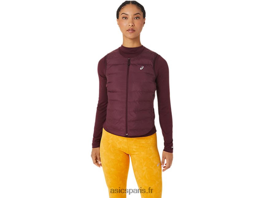 femmes Asics gilet rembourré runkoyo BXL8B22801 Mars profond