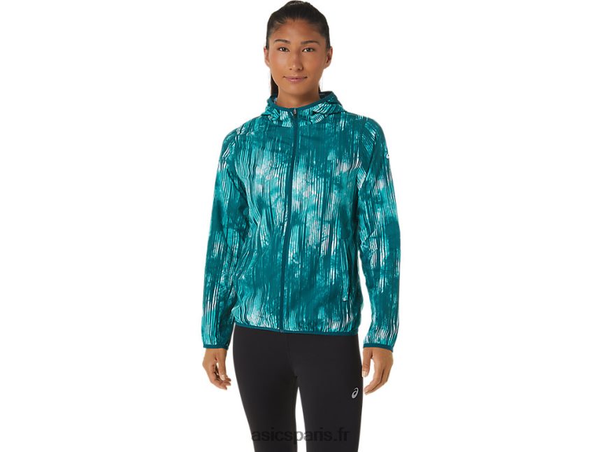 femmes Asics veste compressible BXL8B23088 imprimé tie-dye en verre de mer
