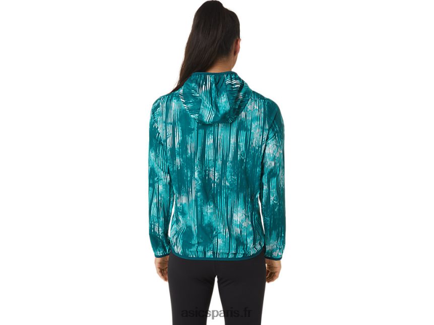 femmes Asics veste compressible BXL8B23088 imprimé tie-dye en verre de mer